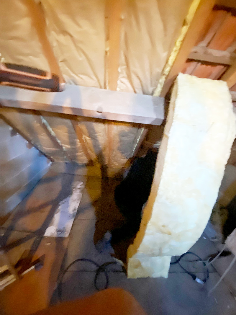 Ancienne isolation des combles perdus à Sartrouville