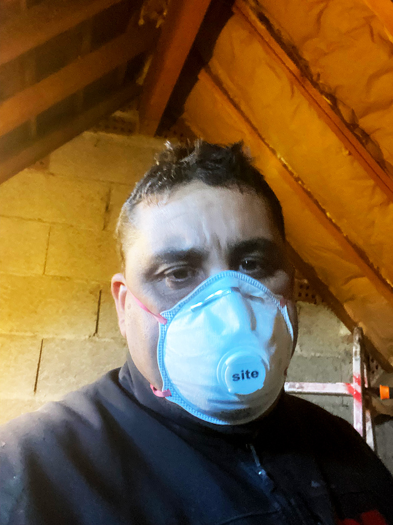 Contrôle du chantier d'isolation de combles perdus à Sartrouville